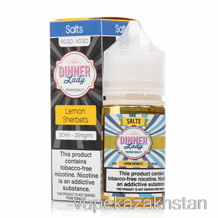 Vape Disposable Lemon Sherbets SALTS - Vape Dinner Lady - 30mL 25mg